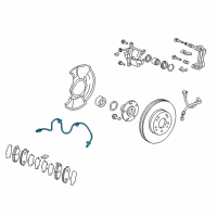 OEM Honda Sensor Assembly, Right Front Diagram - 57450-TR3-A02