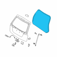 OEM Kia Rondo Weatherstrip-Tail Gate Opening Diagram - 873211D000