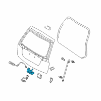 OEM 2010 Kia Rondo Tail Gate Latch Assembly Diagram - 812301D000