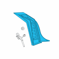 OEM Cadillac CTS Tail Lamp Assembly Diagram - 22841730