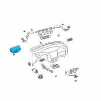 OEM 2002 Toyota Prius Switch Assy, Hazard Warning Signal Diagram - 84332-47020-B0