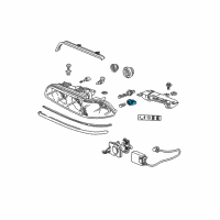 OEM 1999 BMW 540i Bulb Socket Diagram - 63-12-8-369-219