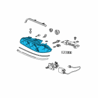 OEM 1998 BMW 528i Hella Front Left Headlight Assembly Diagram - 63-12-8-362-551