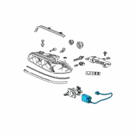 OEM 2001 BMW 530i Control Unit Xenon Light Diagram - 63-12-8-387-114