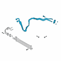 OEM Kia Stinger Tube Assembly-Oil Cooler Diagram - 25470J5100