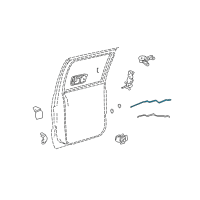 OEM 2004 GMC Sonoma Rod Asm-Rear Side Door Locking Diagram - 15192566