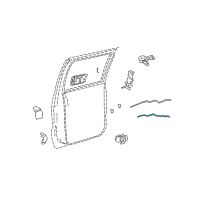 OEM 2002 GMC Sonoma Rod Asm-Rear Side Door Inside Handle Diagram - 15171771