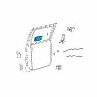 OEM 2001 Chevrolet Blazer Handle Asm-Rear Side Door Outside Diagram - 15202913