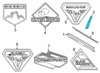 OEM 2022 Ford Bronco Sport MOULDING - DOOR OUTSIDE Diagram - M1PZ-7820554-AB