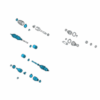 OEM 2005 Toyota Highlander Axle Shaft Assembly Diagram - 43420-0E021
