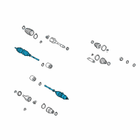 OEM Lexus RX350 Shaft Assembly,Front Drive Diagram - 43460-09A30