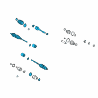 OEM Toyota Highlander Axle Shaft Assembly Diagram - 43410-0W150