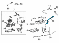 OEM Lexus NX350h PIPE ASSY, FUEL TANK Diagram - 77210-78180