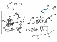 OEM 2022 Lexus NX350h Hose Sub-Assembly, Fuel Diagram - 77404-48140