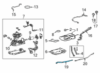 OEM Lexus Fuel Hose Diagram - 7722742080
