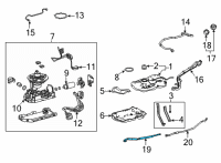 OEM Lexus NX350h Fuel Hose Diagram - 7722742080