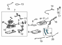 OEM Lexus NX350h Fuel Tank Strap Diagram - 7760142120