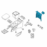 OEM 2019 Nissan Titan FINISHER - Console Box Diagram - 96930-9FU4A