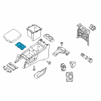 OEM Nissan Cup Holder Assembly Rear Diagram - 96965-EZ10A