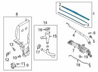 OEM 2022 Kia Carnival BLADE ASSY-WIPER, DRI Diagram - 98350J7000