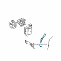 OEM 2005 Dodge Ram 2500 Line-Power Steering Pressure Diagram - 52122343AB