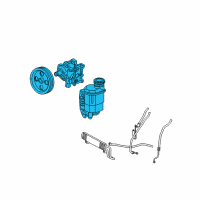 OEM 2006 Dodge Ram 2500 Power Steering Pump And Pulley Diagram - 52013979AD