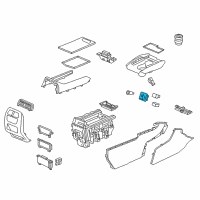 OEM 2018 Honda Ridgeline Cover Assy. (Acc+Aux+Usb) Diagram - 39116-T6Z-A41