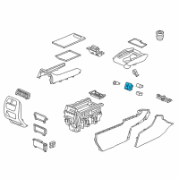 OEM Honda Ridgeline Cover Assy. (Acc+Aux+Usb) Diagram - 39116-T6Z-A41