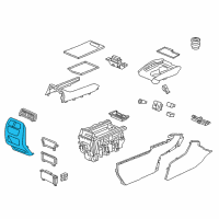 OEM Honda Garnish, RR. Console *YR507L* (SHADOW BEIGE) Diagram - 83416-TG7-A01ZA