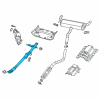 OEM 2021 Jeep Cherokee Exhaust Muffler Diagram - 68245410AC