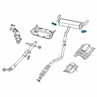 OEM Jeep Cherokee Hanger-Exhaust Diagram - 68141919AB