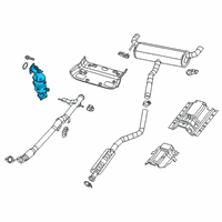 OEM 2020 Jeep Cherokee Exhaust Catalytic Converter Diagram - 68224176AG