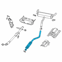 OEM Jeep Cherokee Exhaust Resonator Diagram - 68302552AB