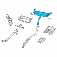 OEM 2021 Jeep Cherokee Exhaust Muffler Diagram - 68302554AB