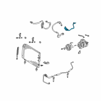 OEM 2009 Lexus SC430 Pipe, Cooler Refrigerant Suction, NO.1 Diagram - 88707-24020