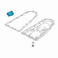 OEM Nissan Rogue Automatic Transmission Filter W/Oil Pan Gasket Diagram - 31728-1XF03