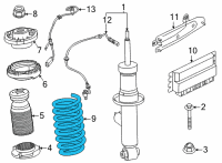 OEM BMW M8 Gran Coupe REAR COIL SPRING Diagram - 33-53-7-856-988