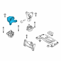 OEM BMW ActiveHybrid 5 Engine Support Right Bracket Diagram - 22-11-6-781-226