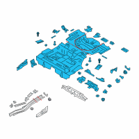 OEM Ford Police Responder Hybrid Rear Floor Pan Diagram - HG9Z-5411360-B