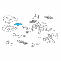 OEM Chevrolet Traverse Seat Cushion Heater Diagram - 25941796