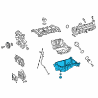 OEM 2016 Infiniti Q50 Oil Pan Assembly Diagram - 11110-2V70B