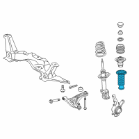 OEM 2018 Toyota Yaris Upper Spring Insulator Diagram - 48157-0D090