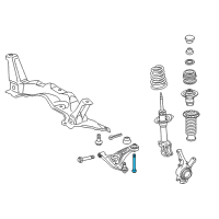 OEM 2018 Toyota Prius C Lower Control Arm Mount Bolt Diagram - 90119-14151