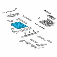 OEM 2011 Lexus RX450h Pan, Front Floor L/ WEL Diagram - 58111-0E908