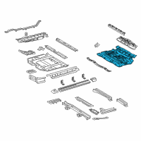 OEM 2008 Lexus RX400h Pan, Center Floor Diagram - 58211-48910