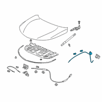 OEM 2019 Acura RDX Wire Assembly, Rear Hood Diagram - 74132-TJB-A01