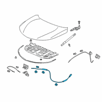 OEM 2022 Acura RDX Wire Assembly, Front Hood Diagram - 74131-TJB-A01