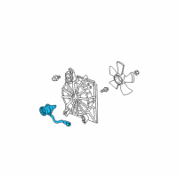 OEM 1999 Honda Prelude Motor, Cooling Fan Diagram - 19030-P8C-A01