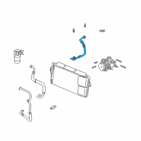 OEM 2000 Cadillac Seville Hose Asm-A/C Evaporator & Accumulator Diagram - 25736711