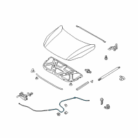 OEM Hyundai Cable Assembly-Hood Latch Release Diagram - 81190-3J000